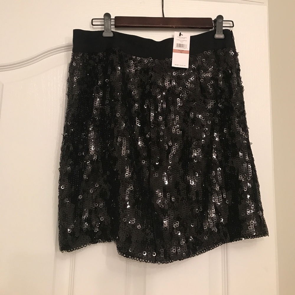 Cynthia Steffe Black Sequined Skirt